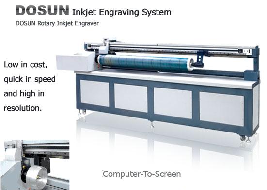 Rotary Inkjet Engraver System Tintenstrahl-Siebgravierer mit 672 Düsen Textilgravurausrüstung 0